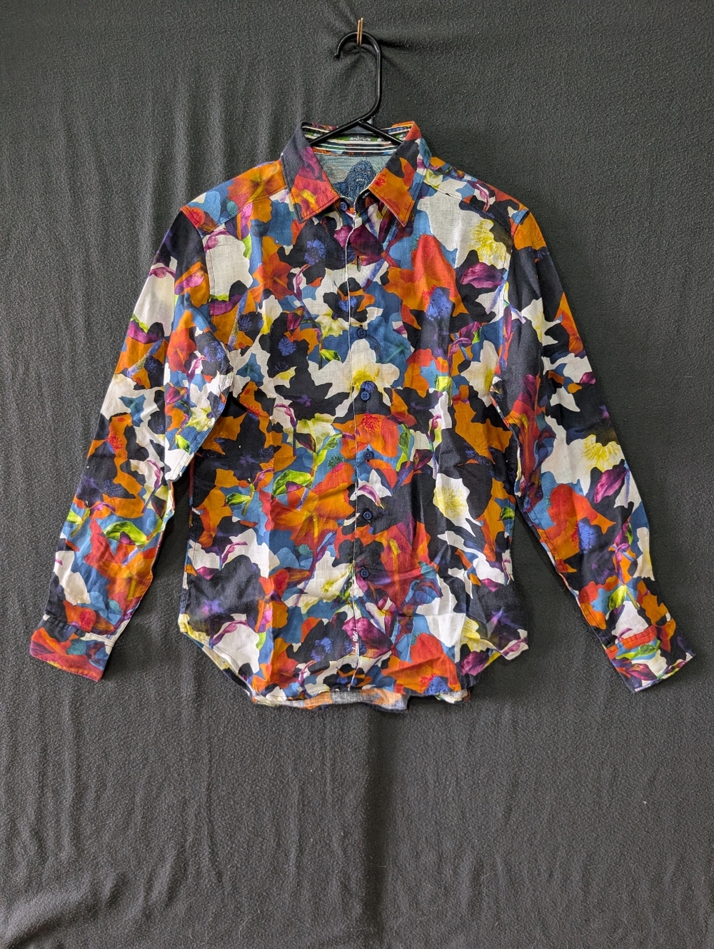 Robert Graham Fantasy Florals 100% Linen Shirt - Men's Size XS